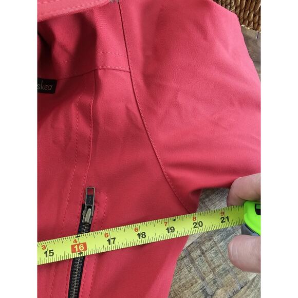 Skea Paris Vail Belted Ski Snow Jacket Women's Size 6 Made in USA Red Faux Fur - Picture 11 of 14
